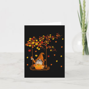 Pumpkin Gnomes Fall Autumn Cute Halloween Thanksgi Card
