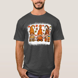 Pumpkin Gnomes Fall Autumn Cute Halloween Thanksgi T-Shirt