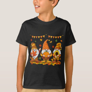 Pumpkin Gnomes Fall Autumn Cute Halloween Thanksgi T-Shirt