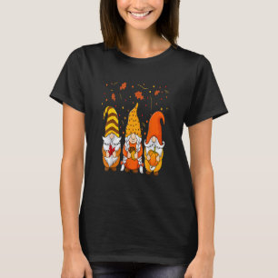 Pumpkin Gnomes Fall Autumn Cute Halloween Thanksgi T-Shirt
