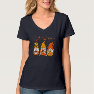 Pumpkin Gnomes Fall Autumn Cute Halloween Thanksgi T-Shirt