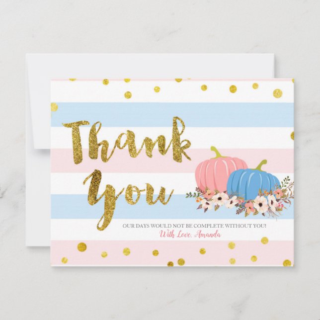 Pumpkin Gold Thank you card (Front)