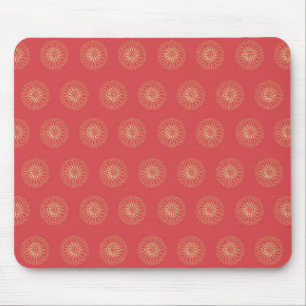 Pumpkin Golden Zinnia Flower Medallions Mouse Pad