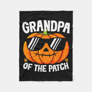 Pumpkin Grandpa Of The Patch Halloween Family Matc Fleece Blanket