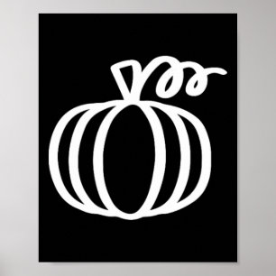 Pumpkin Graphic Shirt Halloween Thanksgiving Poster