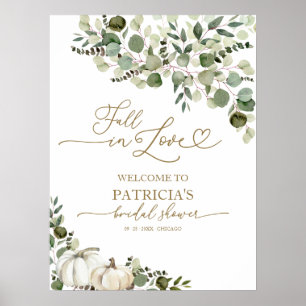 Pumpkin Greenery Bridal Shower Welcome Sign