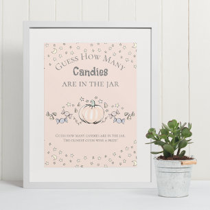 Pumpkin Guess How Many Candies Game Poster