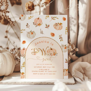 Pumpkin halloween 2nd girl birthday invitation