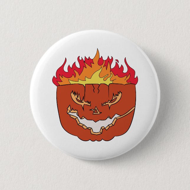 pumpkin halloween              6 cm round badge (Front)
