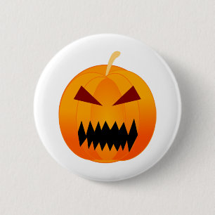 pumpkin halloween 6 cm round badge