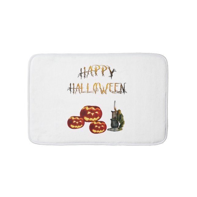 Pumpkin Halloween                                  Bath Mat (Front)
