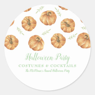 Pumpkin Halloween Classic Round Sticker