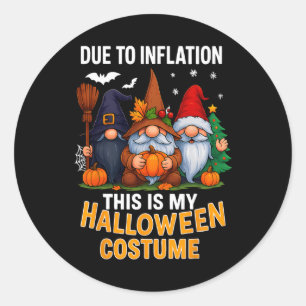 Pumpkin Halloween Costume Grone Women Funny Hallow Classic Round Sticker