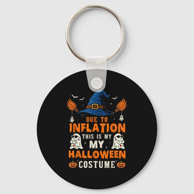 Pumpkin Halloween Costume Men Women Funny Hallowee Key Ring (Front)