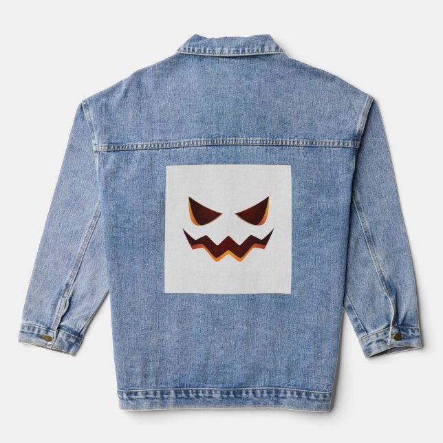 Pumpkin Halloween Denim Jacket (Back)