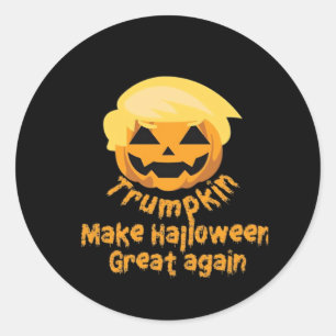 Pumpkin Halloween Design Classic Round Sticker