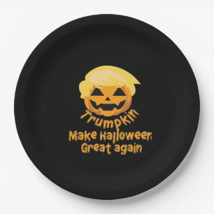 Pumpkin Halloween Design Paper Plate