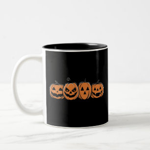 Pumpkin Halloween Fall Thanksgiving Gift Two-Tone Coffee Mug