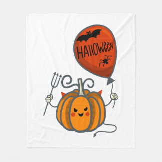 Pumpkin Halloween Fleece Blanket