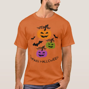 Pumpkin Halloween Happy Fall Season Autumn Vibes H T-Shirt