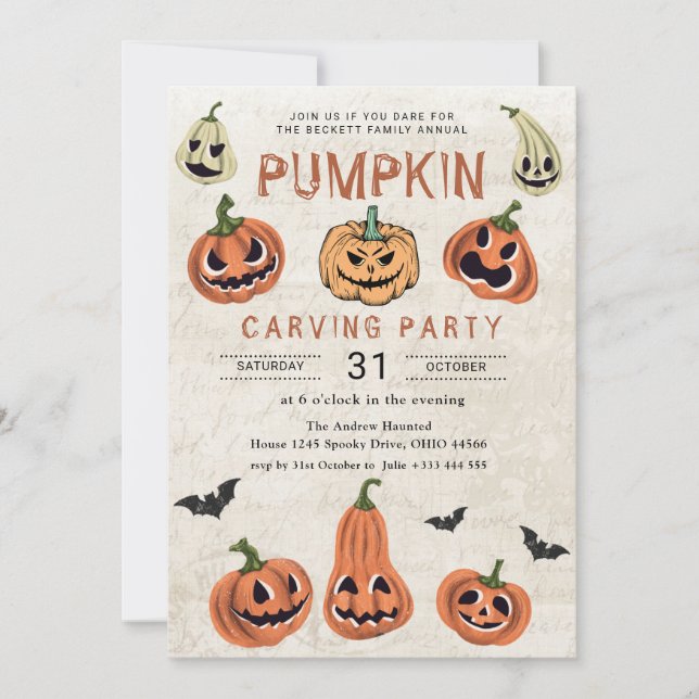 PUMPKIN Halloween  Invitation (Front)