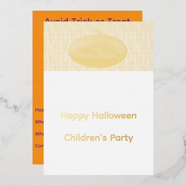 Pumpkin Halloween Invitation  (Front/Back)