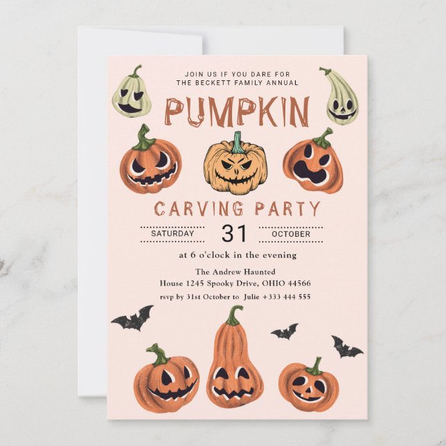 PUMPKIN Halloween  Invitation (Front)