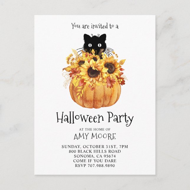 Pumpkin Halloween Invitation (Front)
