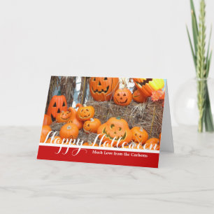 Pumpkin halloween jack o lantern orange pumpkins card