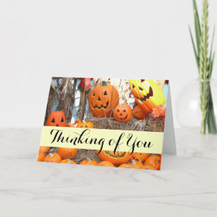 Pumpkin halloween jack o lantern orange pumpkins card