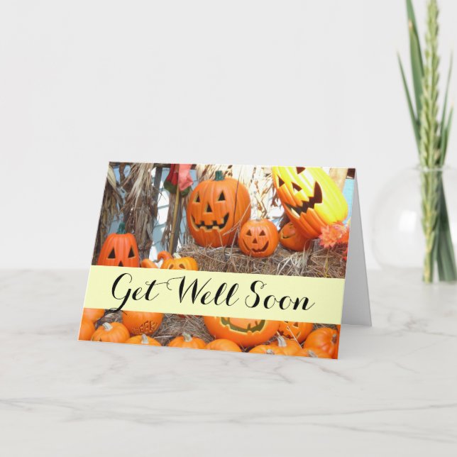Pumpkin halloween jack o lantern orange pumpkins card (Front)