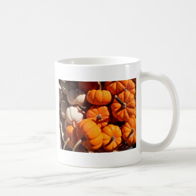Pumpkin halloween jack o lantern orange pumpkins coffee mug (Right)