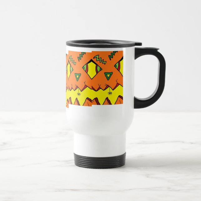 Pumpkin Halloween Jack-O-Lantern & Spider Mug (Right)
