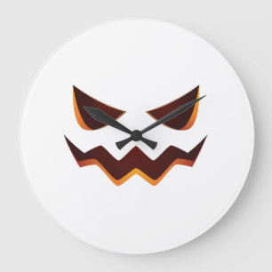 Pumpkin Halloween Large Clock