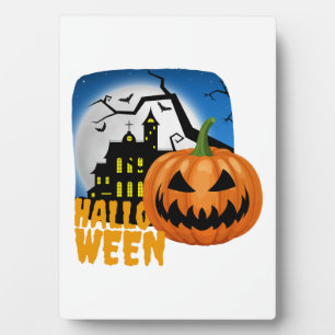 Pumpkin Halloween Plaque