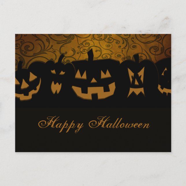 Pumpkin Halloween Postcard (Front)