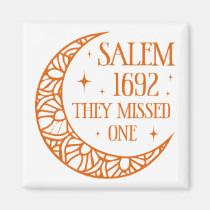 Pumpkin Halloween Salem 1692 They Missed One  Magnet