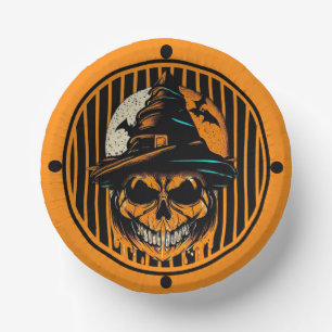 pumpkin/Halloween/skull/spooky  Paper Plate