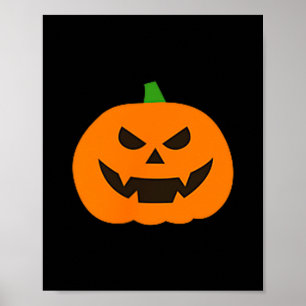 Pumpkin Halloween Subtle Jack O Lantern Minimal Tr Poster