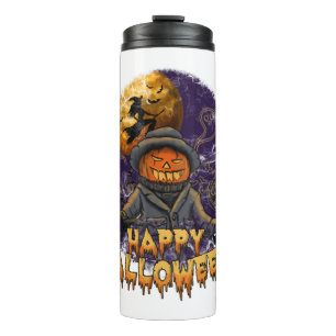 Pumpkin Halloween T ShirtHappy Halloween Autumn Thermal Tumbler