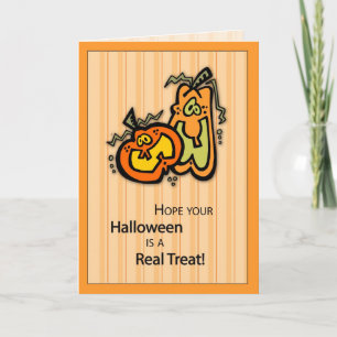 Pumpkin Halloween Treat Card