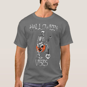 Pumpkin Halloween Vibes Electric Guitar Halloween T-Shirt