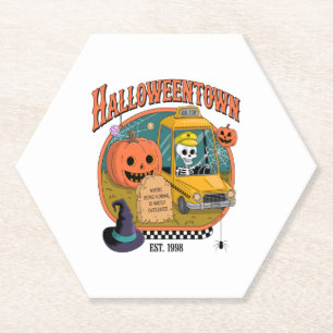 Pumpkin Halloweentown University Paper Coaster