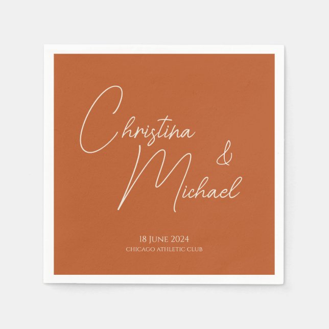 Pumpkin • Handwritten Script Napkin (Front)