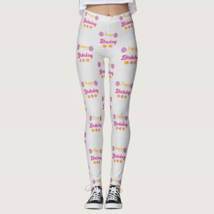 Pumpkin Happy Birthday Leggings