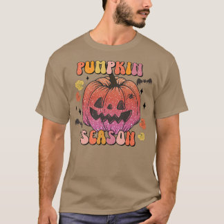 Pumpkin Happy Face Pumpkin Season Retro Fall T-Shirt