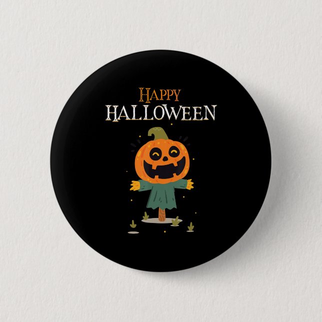 pumpkin Happy Halloween  6 Cm Round Badge (Front)