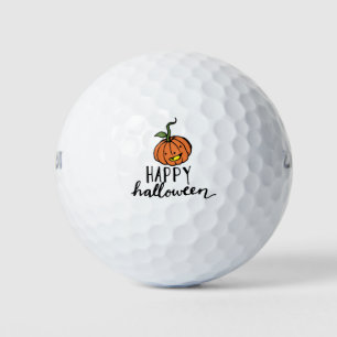 Pumpkin happy halloween for golfer golf balls