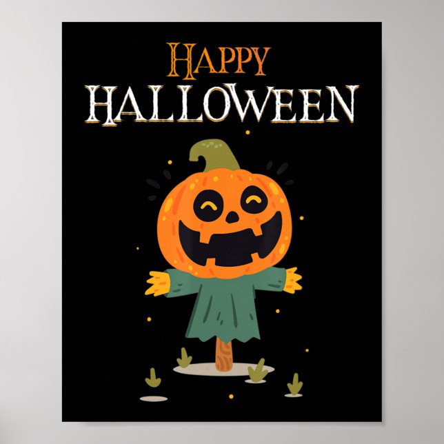 pumpkin Happy Halloween  Poster (Front)