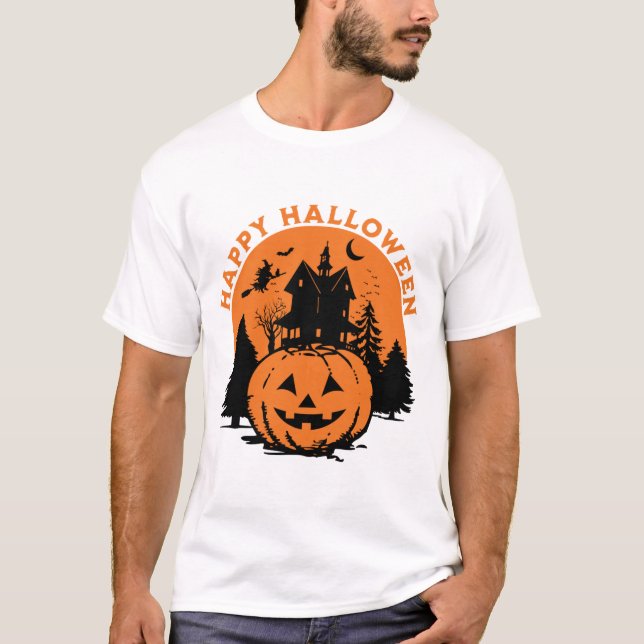 Pumpkin Happy Halloween  T-Shirt (Front)